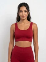 Crimson Scarlet Ribbed Seamless Set