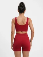 Crimson Scarlet Ribbed Seamless Set - Image 2