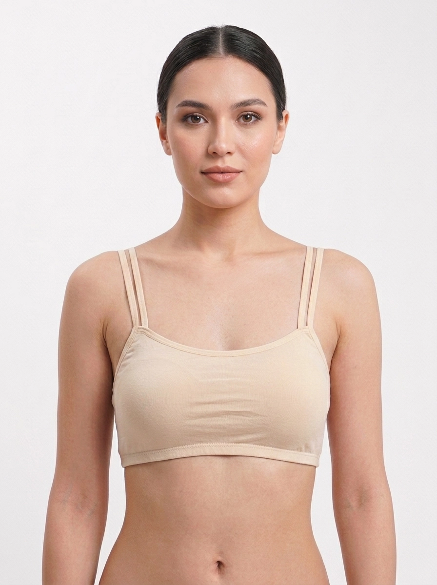 Model_wearing_soft_bra_202607191052 Premium Seamless Cotton-Blend Crop Bralette - Image 1