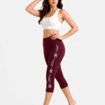 Lady Center Sweet Grid Performance Capri Leggings