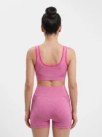 Seamless Heathered Two-Piece Workout Set - Image 2