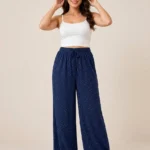 Women's Loose-Fit Polka Dot Casual Drawstring Loungewear Pants