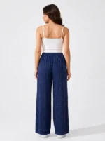 Women's Loose-Fit Polka Dot Casual Drawstring Loungewear Pants - Image 2