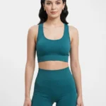 Emerald Spruce Ribbed Seamless Activewear Set