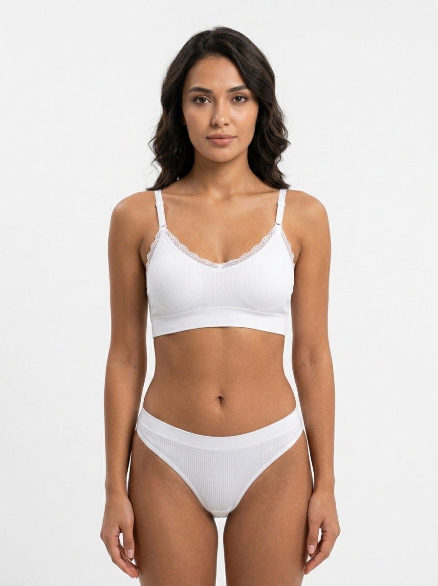 Model_wearing_white_lingerie_set_202607160337 (1) Seamless Ribbed Active Lingerie Set - Image 1