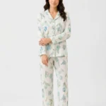 Mint Tulip Cotton Pajama Set