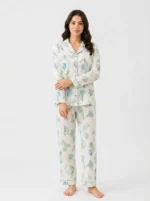 Mint Tulip Cotton Pajama Set