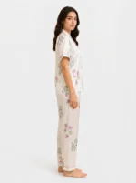 Champagne Clover Satin Pajama Set - Image 3