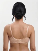 Women's Wire-Free Plus-Size Comfort Bra with Satin Stripe Pattern - Image 3