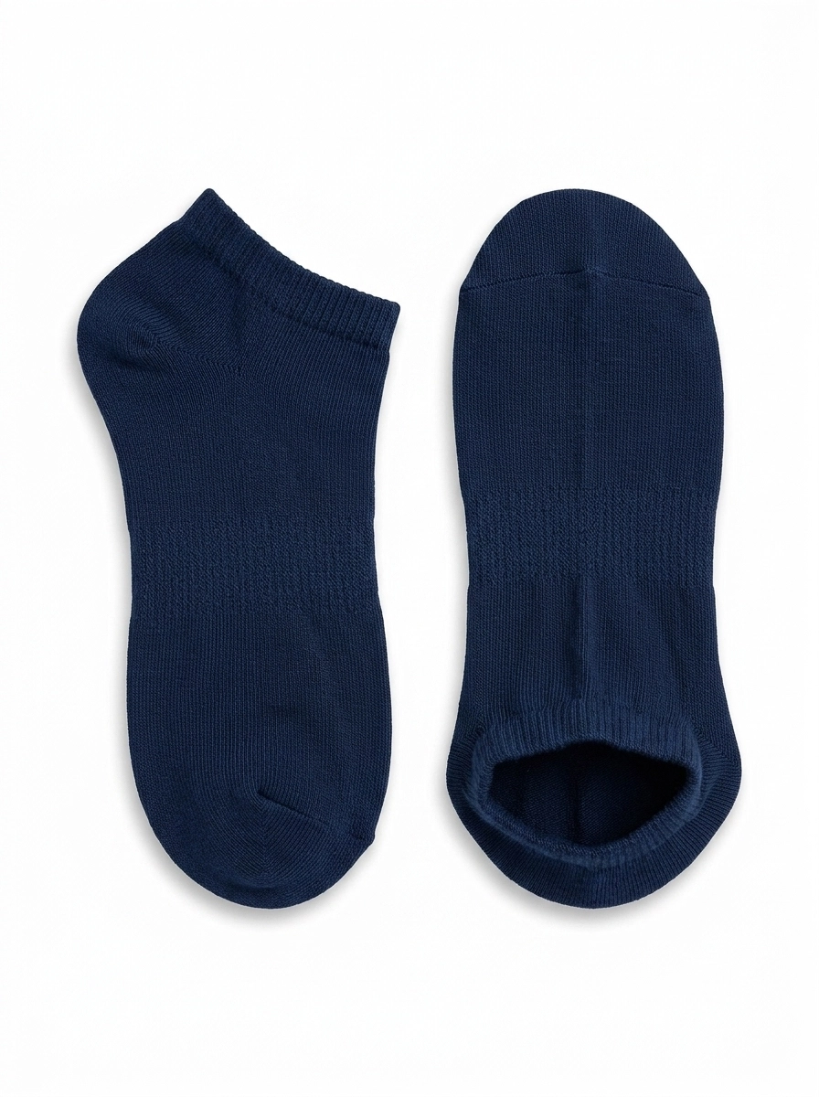 Navy_blue_men's_socks_202607102023 Women's Premium Cotton Solid Ankle Socks - Image 1