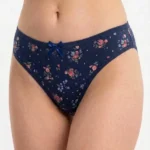 Vintage Rosebud Cotton Bikini with Satin Bow