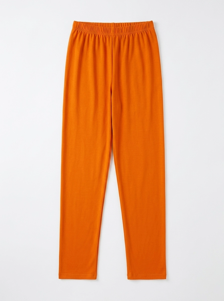 Orange_pants_on_white_background_202607160623 Women's Free-Size Silk-Finish Comfort Trousers - Image 1