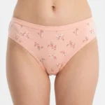 English Garden Cotton Bikini Brief in Coral Peach