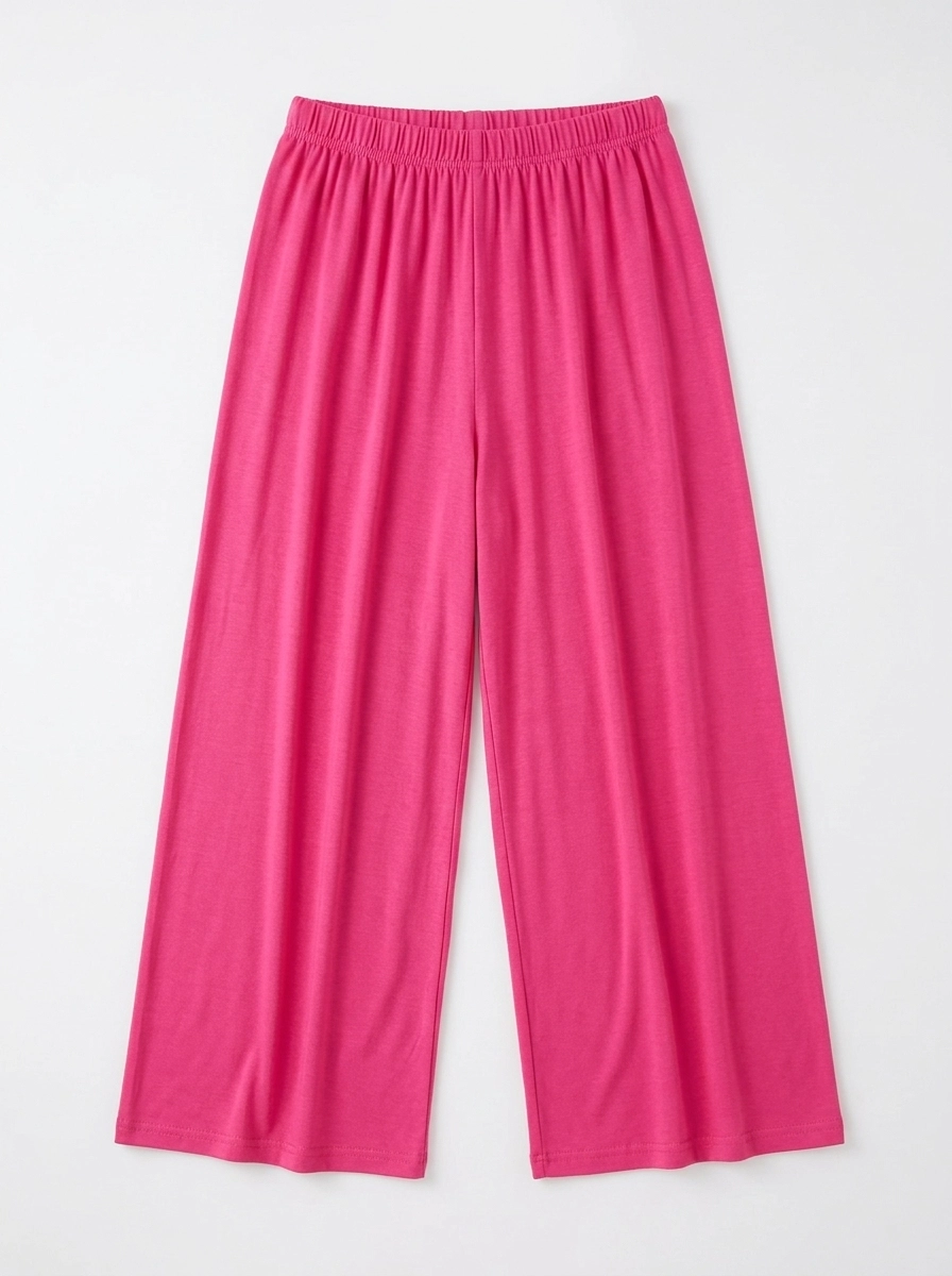 Pink_pants_on_white_background_202607160710 Women's Crimson Palazzo Lounge Trousers - Image 1