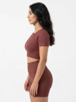 Seamless Ribbed Two-Piece Workout Set - Image 3