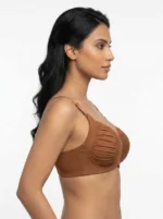 Women's Comfort Bra with Side-Ruched Lace Inset Cups - Image 3