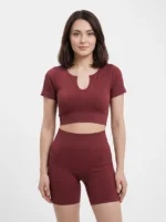 Seamless Ribbed Two-Piece Workout Set