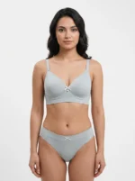 Seamless Geometric Textured Active Lingerie Set