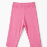 Women's Classic Solid White Stretch Capri Leggings