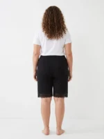 Women's Plus Size Lace-Trim Lycra Lounge Shorts - Image 2