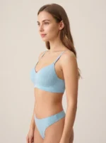 Women's Sporty Ribbed Seamless Bralette & Brief Athleisure Set - Image 3