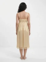 Women's Cotton Lace-Trim Midi Nightgown Slip - Image 2