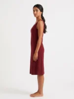 Women's Cotton Lace-Trim V-Neck Sleeveless Nightgown Slip - Image 3