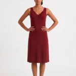 Women's Cotton Lace-Trim V-Neck Sleeveless Nightgown Slip