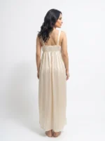 Women's Luxury Satin Lace-Trim Maxi Nightgown Slip - Image 2