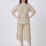 Women's Geometric Arch Print V-Neck Pajama Set