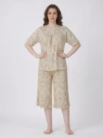 Women's Geometric Arch Print V-Neck Pajama Set