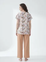 Women's Tropical Monstera Leaf Square-Neck Pajama Set - Image 2