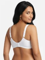 Women's Wire-Free High-Support Seamed Bra with Breathable Mesh Upper Panels - Image 2