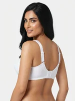 Women's Wire-Free Full-Coverage Support Bra with Linear Mesh Trim - Image 2