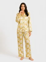 Women's Luxury Satin Floral Pajama Set