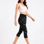 Lady Center Argyle Heart Performance Capri Leggings