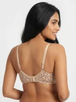 Women's Wire-Free Soft Sponge Under-Bust Seamed Bra with Ditsy Leaf and Blossom Print - Image 2