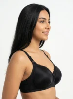 Women's Wire-Free Plus-Size Comfort Bra with Lace Neckline Trim - Image 3