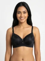 Women's Wire-Free Plus-Size Comfort Bra with Lace Neckline Trim