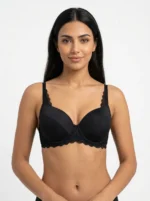 Women's Wire-Free Plus-Size Convertible Comfort Bra with Lace Band