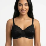 Women's Classic Eyelet Embroidered Seamed Wire-Free Support Bra