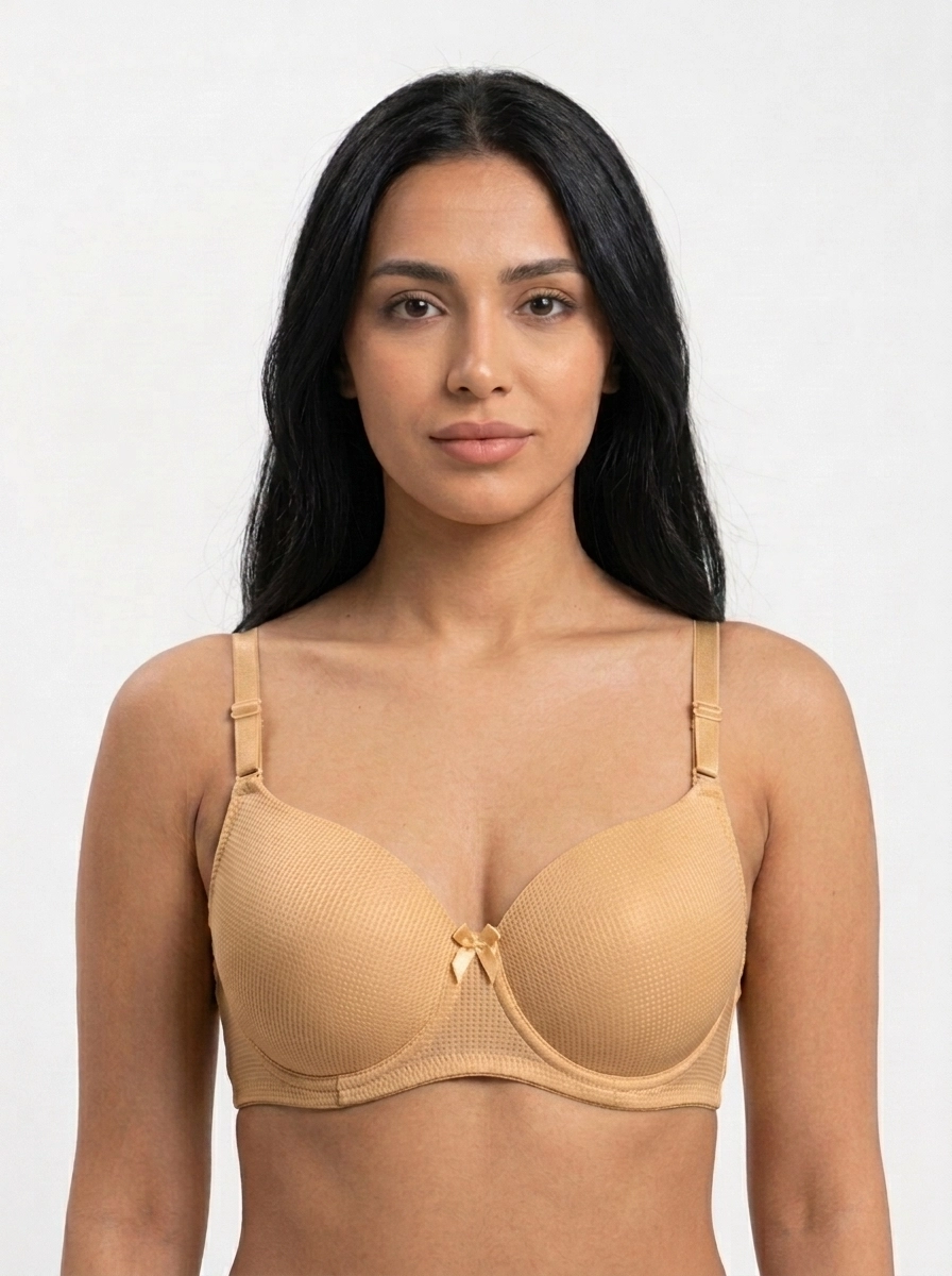 Woman_wearing_black_intimate_app…_202607180134 Women's Wire-Free Textured Comfort Bra - Image 1