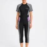 Women's Colorblock Modest One-Piece Swimsuit Set