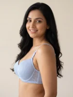 حمالة صدر ديمي غير مبطّنة بتطريز دنيم - الصورة 3