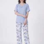 Serene Sky Botanical Loungewear Set