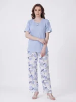 Serene Sky Botanical Loungewear Set