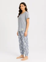 Serene Sky Meadow Henley Loungewear Set - Image 3