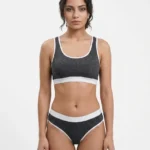 Seamless Contrast Trim Active Lingerie Set