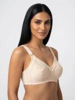 Women’s High-Support Underwired Comfort Bra with Semi-Sheer Lace Upper Panels - Image 3