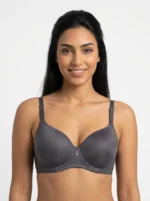 Women's Comfort Bra with Micro-Mesh Overlay and Tassel Trim